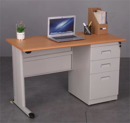 Meja Meja Komputer Kayu Logam Terpadu W1200mm Perabot Kantor