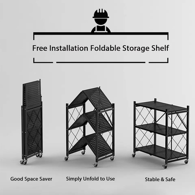 Rumah Logam Mobile Stackable Foldable Storage Unit Medium Duty Multi Layer