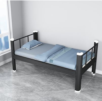 Perabotan Rumah Disesuaikan H720mm Metal Single Bed Heavy Duty Single Steel Bed