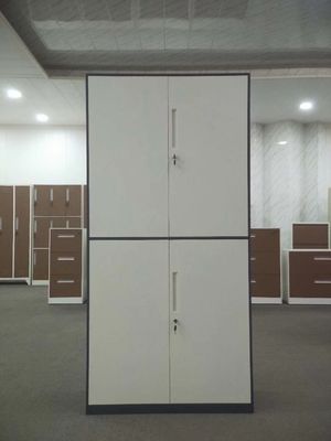 Steel Two Doors Office Filing Cabinet Furniture Knocked Down Structure 400D