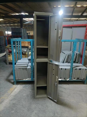 Knocked Down Steel Storage Locker Metal Wardrobe Furniture Tinggi 1850mm