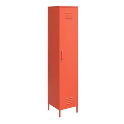 Orange H1700 Single Metal Locker Storage Cabinet Flat Packing Dengan Ajustable Feet